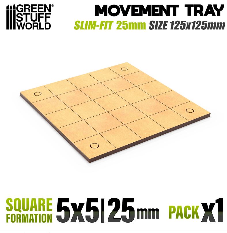 Vassoi di Movimento MDF - Quadrate Slimfit 125x125mm