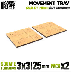 Vassoi di Movimento MDF - Quadrate Slimfit 75x75mm
